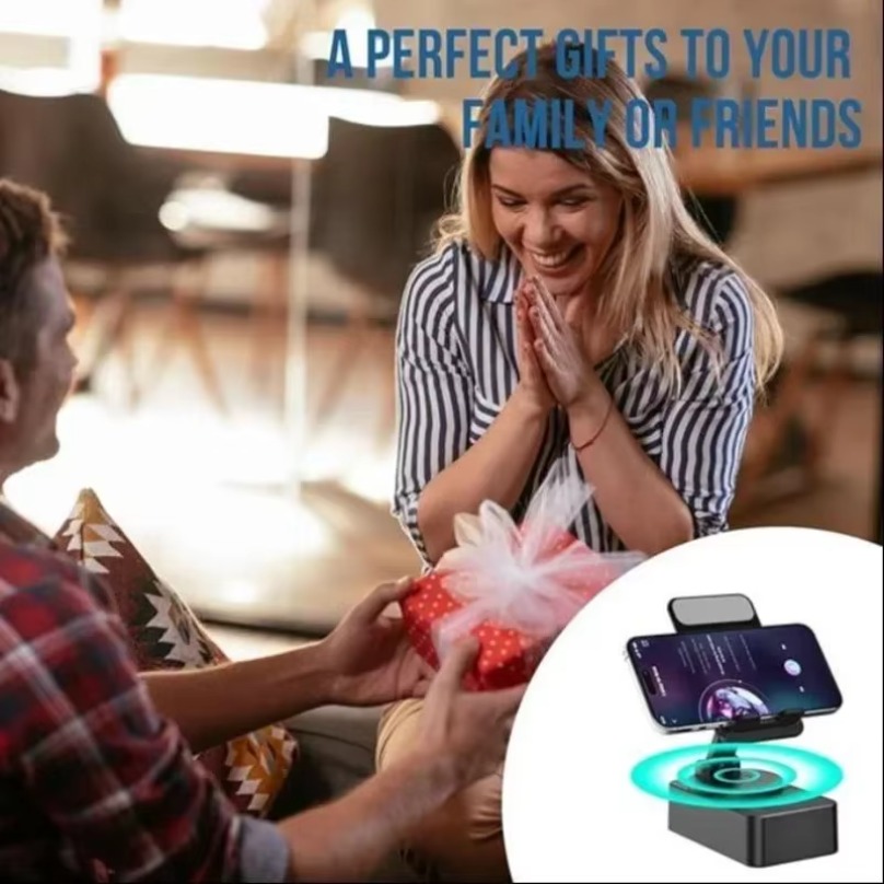 Altavoz Bluetooth inalámbrico 5 en 1, soporte para teléfono móvil de escritorio, Banco de energía portátil, carga para cocina, viajes, fiestas, gimnasio al aire libre