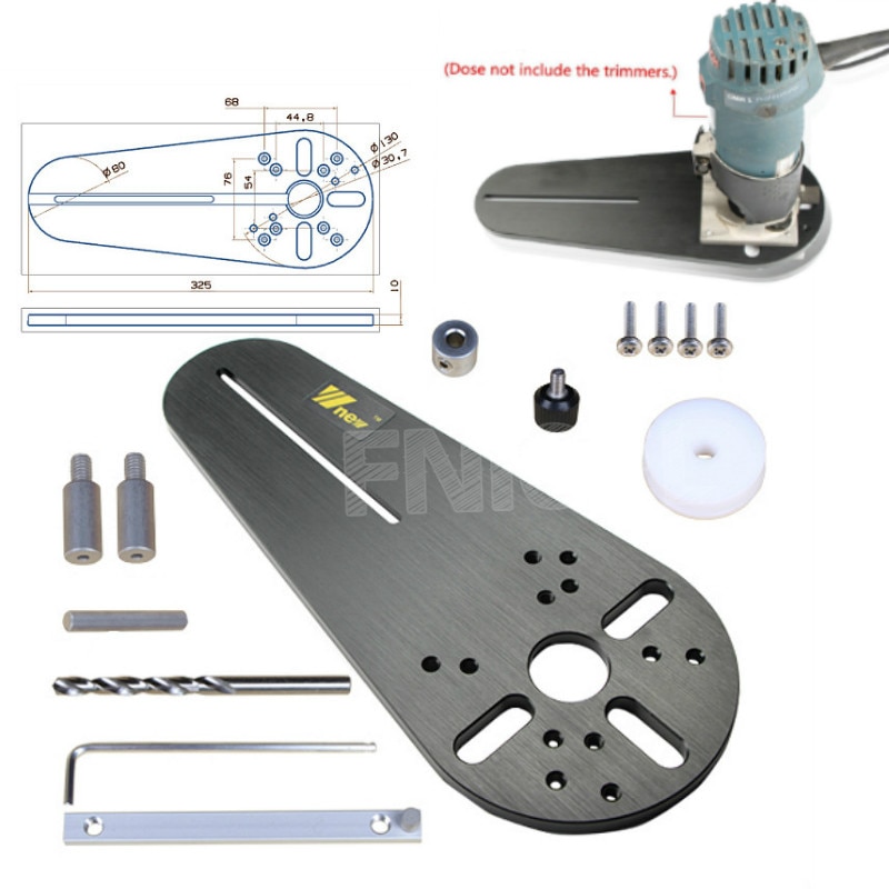 Circle Cutting Jig for Electric Hand Trimmer Wood Router Woodworking Milling Circle Milling Groove