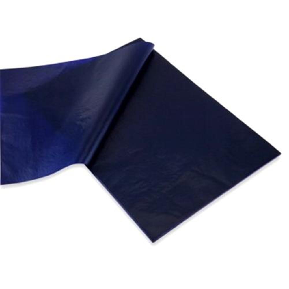 50pcs Blue Double Sided Carbon Paper 16K 32K 48K Type Thin Office Paper Supplies Finance Stationery Q4M6