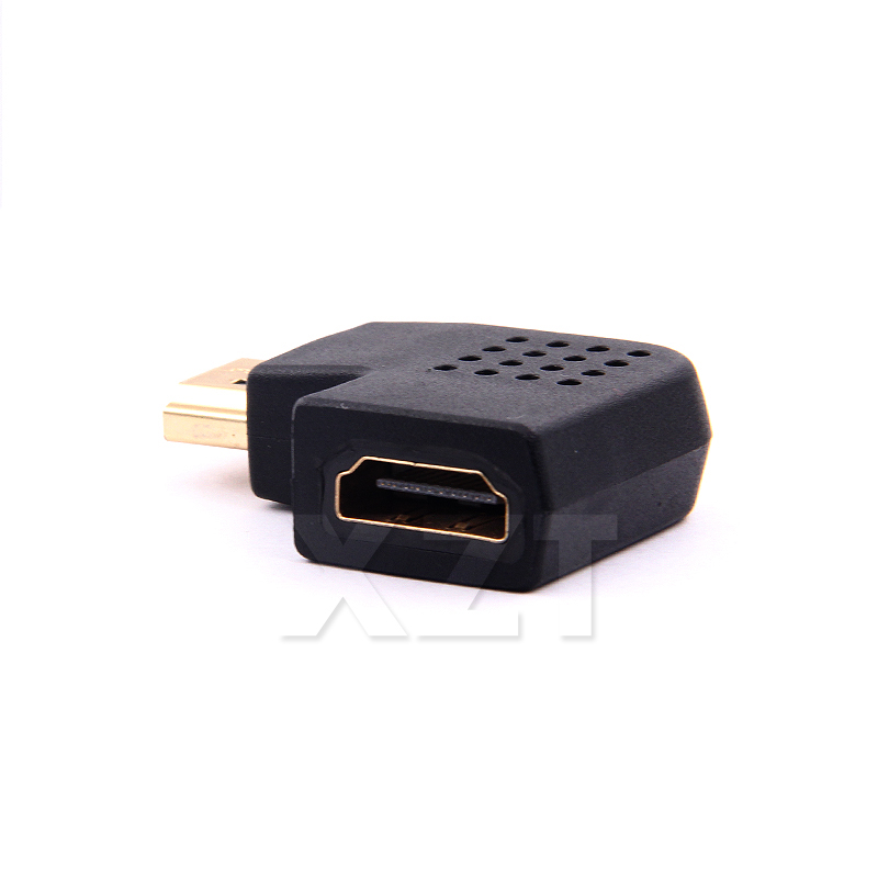Black HDMI Male To HDMI Female Cable Adapter Converter Extender Right/Left Angle For HDTV HDMI 1080P Adapter Cable Converter