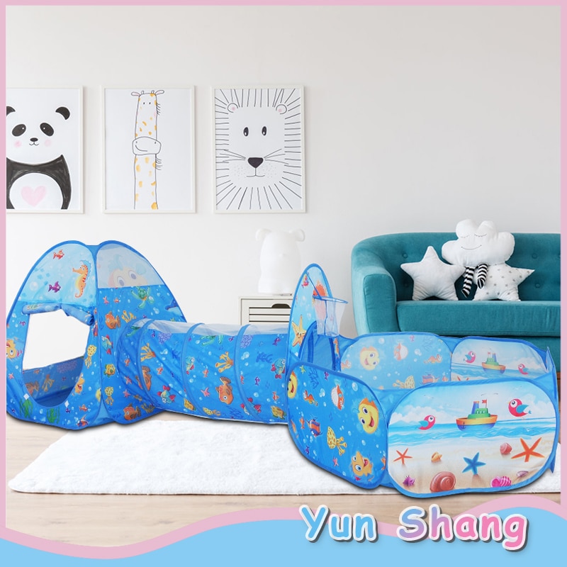 Kids Kinderen Pop Up Oceaan Ballenbad Tenten Huis Kruipen Opvouwbare Tent Huis Jongens Meisjes Spelen Speelgoed Tent Tunnel Zwembad bal Frame