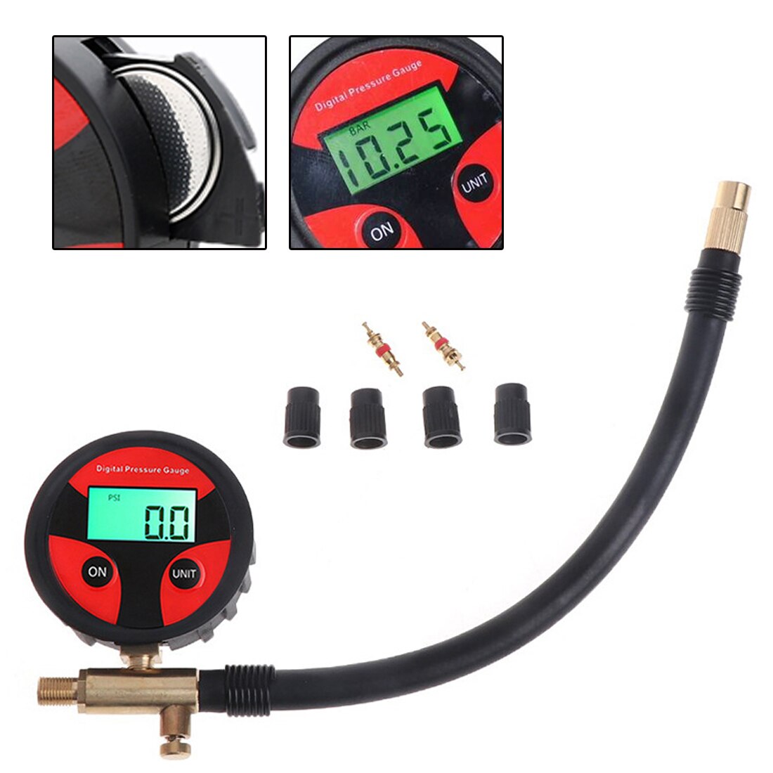 200 psi digital däcktrycksmätare lcd display manometer barometrar testare för motorcykel bil cykel lastbil 0-0.1/0-0.16 mpa