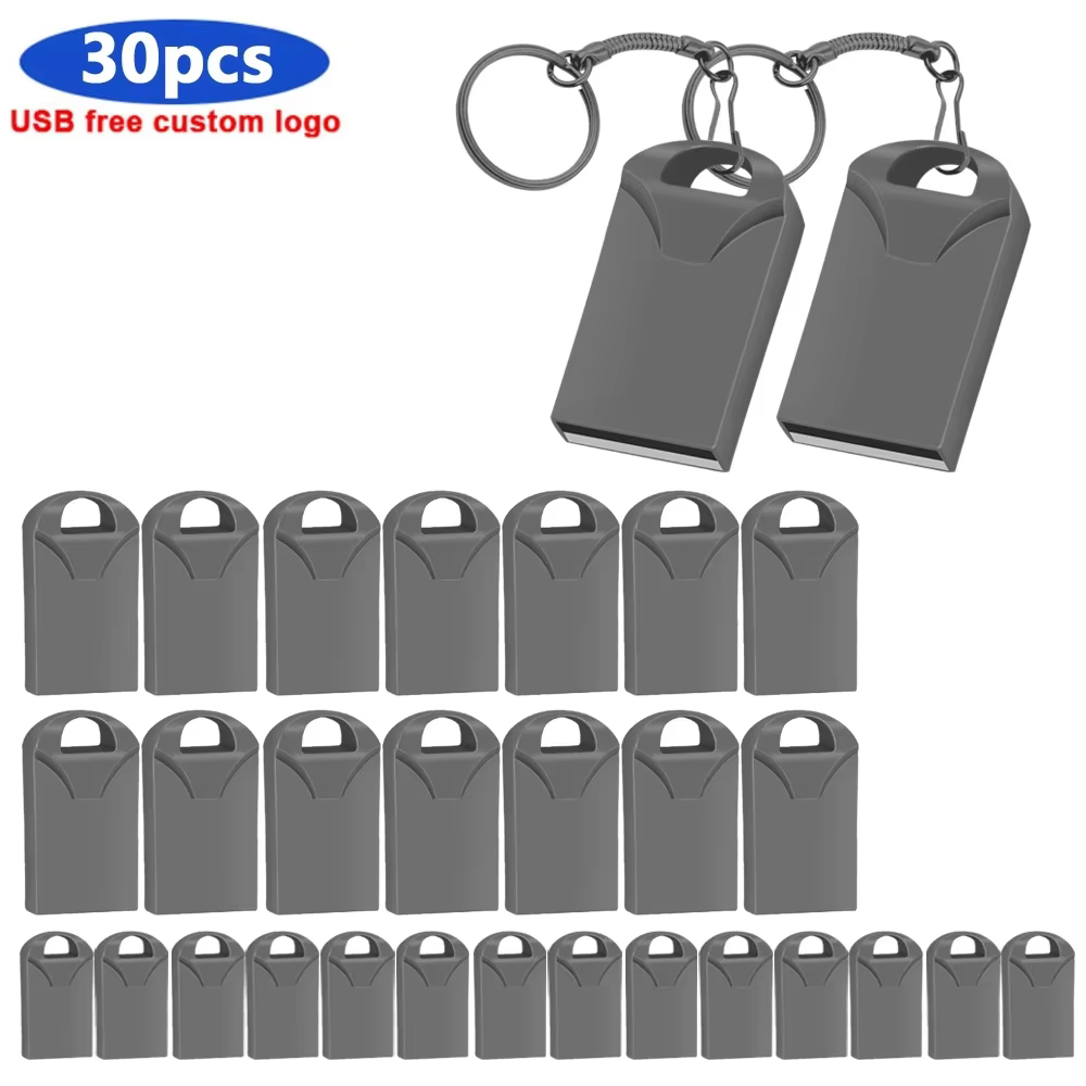 30 teile/los Individuelles Logo USB-Stock Kuli Antrieb USB 2,0-Stock 64GB 32GB 16GB Blitz-Speicher Stock 128GB U Disk für Fotografie: Himmel Blau / 2GB