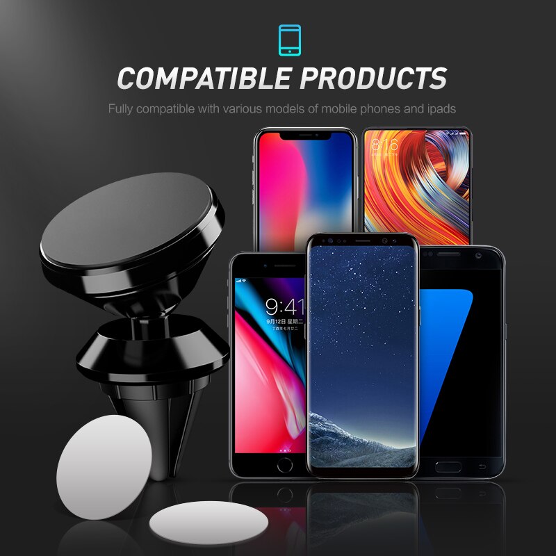 Soporte magnético Universal para teléfono móvil Samsung A50, soporte de móvil para coche, Rotable, 360