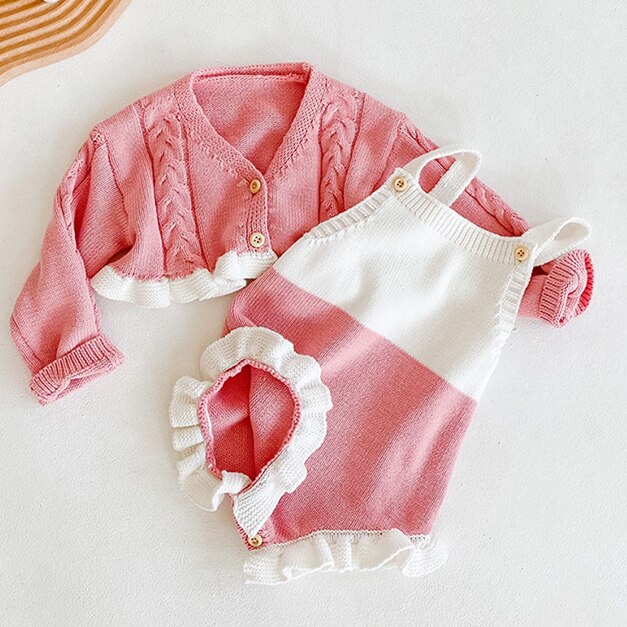 Mignon rose enfant en bas âge Cardigan pull bébé fille veste vêtements d'extérieur en coton 3 6 9 12 18 24 mois -né vêtements OBS214862