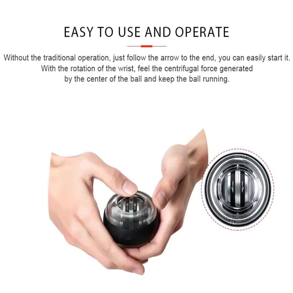 Handledsboll super gyro powerball fingergrepp självstartande arm krafttränare avlasta tryck färgljus handledsboll 40p