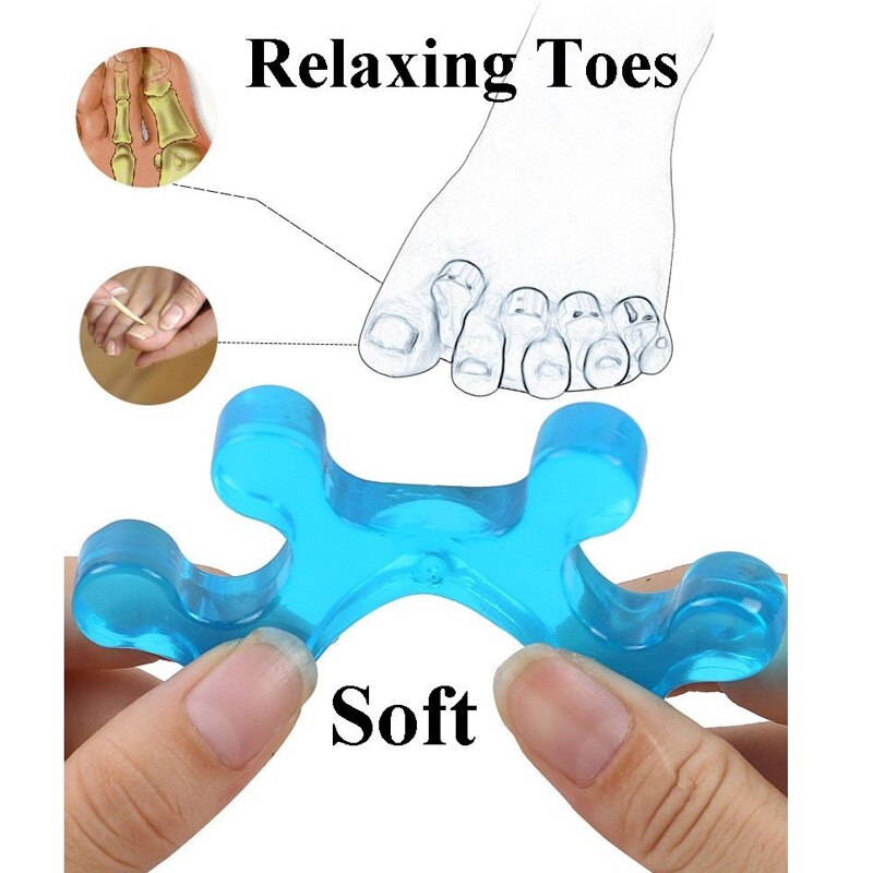 1Pair BYEPAIN Happy Toes Gel Toe Separators Stretchers and Straighteners for Foot Pain &amp; Bunion Relief, Hammer Toes and More