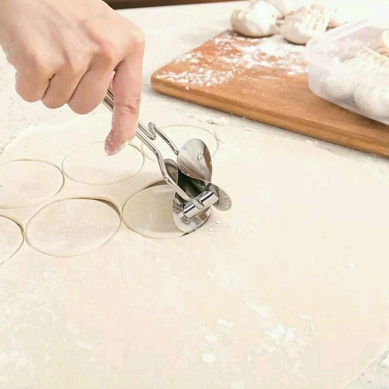 Molde de bola de masa circular de acero inoxidable ecológico rodillo espagueti prensador de masa herramienta para Fideos cortador de piel envoltorios Pasta casera