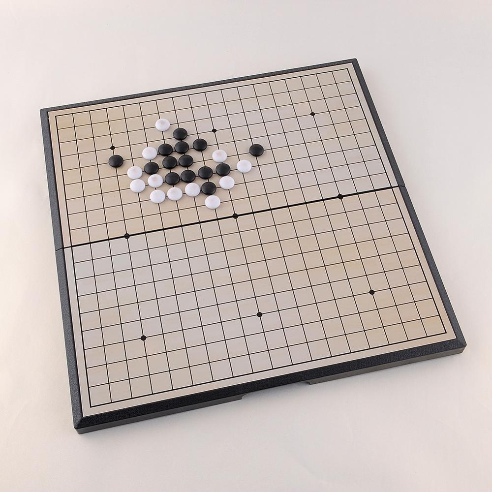 Juego plegable de gran de Go WeiQi Baduk, juego completo de piedra 18x18, juego completo de tamaño Go Board, accesorios deportivos para interiores