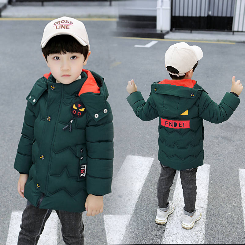 Veste d'hiver en Polyester pour garçon, manteau d'extérieur épais à la , à capuche, Slim, nouvelle Version coréenne,
