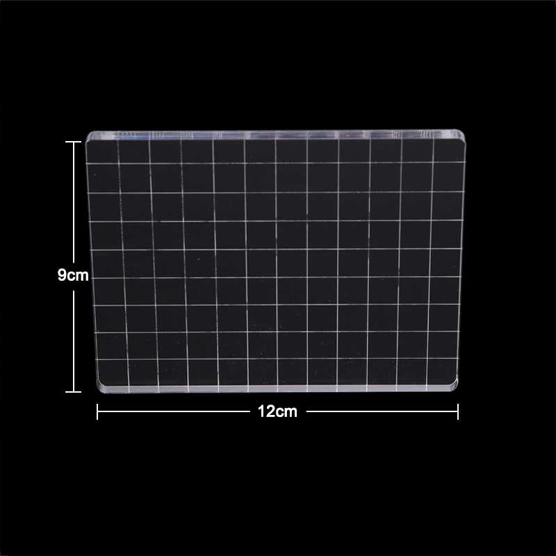 Clear Acrylic Stamp Block High Transparency Acrylic Block for Transparent Seal Stamp DIY Scrapbooking Photo Album Decorative: Blue