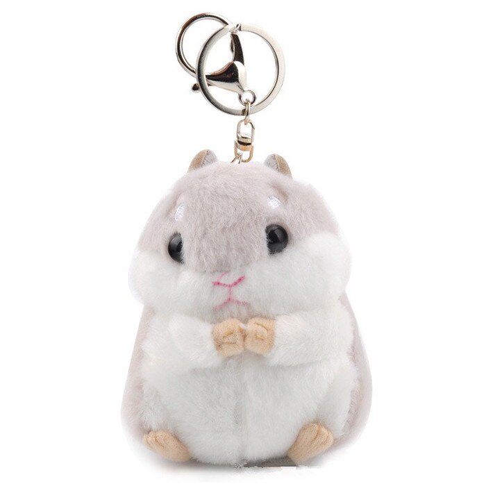 Hamster Pop Sleutelhanger Hanger Pop Hamster Leuke Rugzak Pop Pluche Ins Tas Hanger Schooltas Hanger: grey