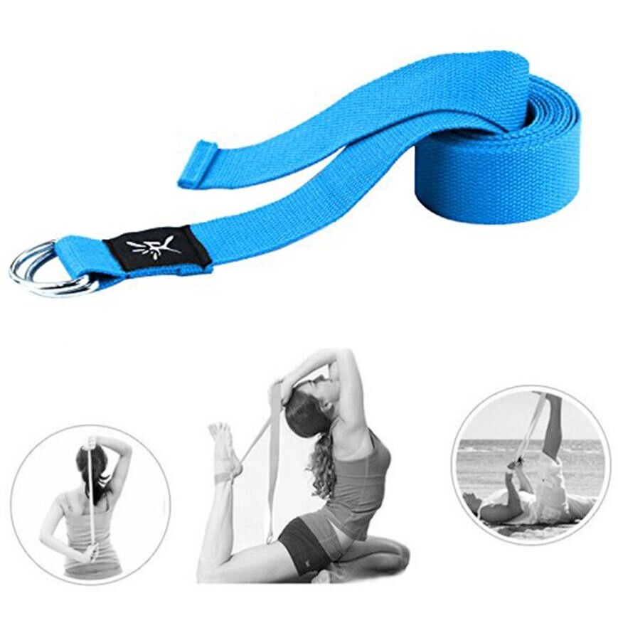 Yoga Stretch Strap Adjustable Sport Yoga Belts D-Ring Fitness Gym Strap Arm Legs Waist Exercise Training Rope Resistance Bands