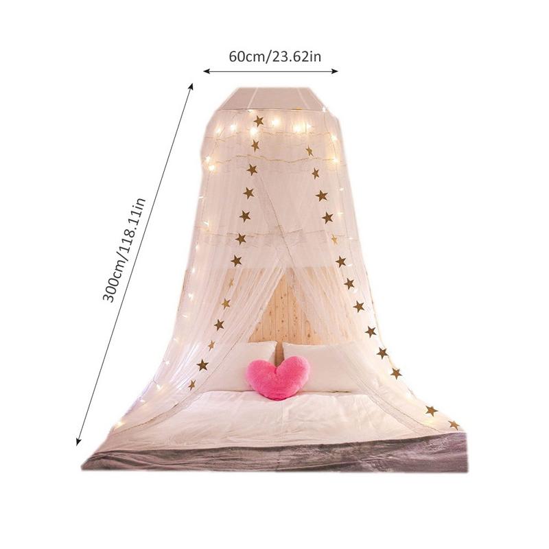 Summer Children Kid Princess Bedding Mosquito Net Romantic Baby Girl Round Bed Mosquito Net Bed Cover Bed Canopy Dream Bedroom