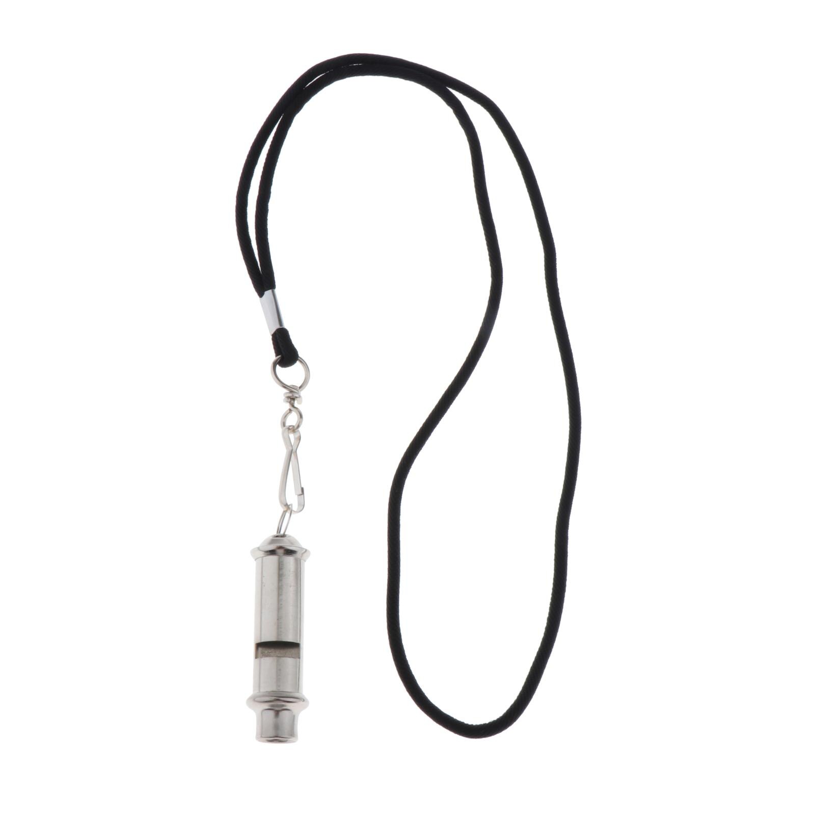 Stainless Steel Sports Whistles with Lanyard, Loud Crisp Whistles Keychain for Coaches, Referees, Officials Hiking Camping