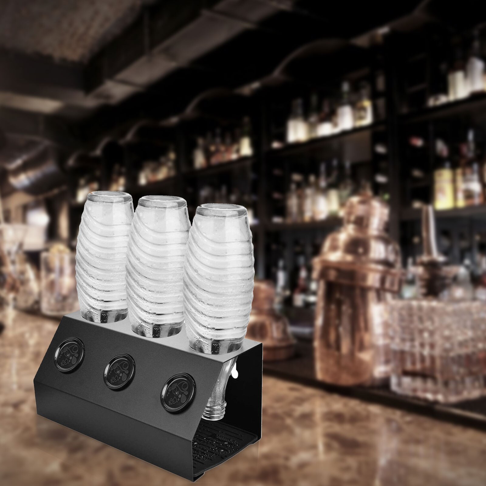 Sodastream Fles Houder Rvs Sodastream Fles Afdruiprek Vaatwasmachinebestendig Met Siliconen Pad En Borstel