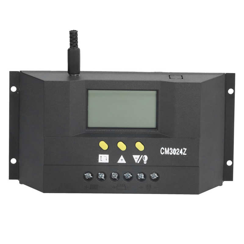 CM3024Z 30A Solar Charge Controller LCD PWM Charge Controller Photovoltaic Intelligent Charge Controller