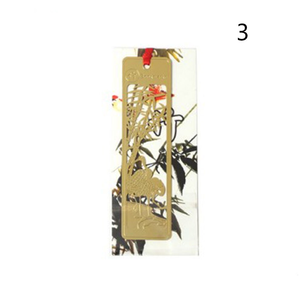 1 ud. Marcapáginas de Metal exquisito estilo chino Vintage para libro elemento papelería oficina útiles escolares: 3