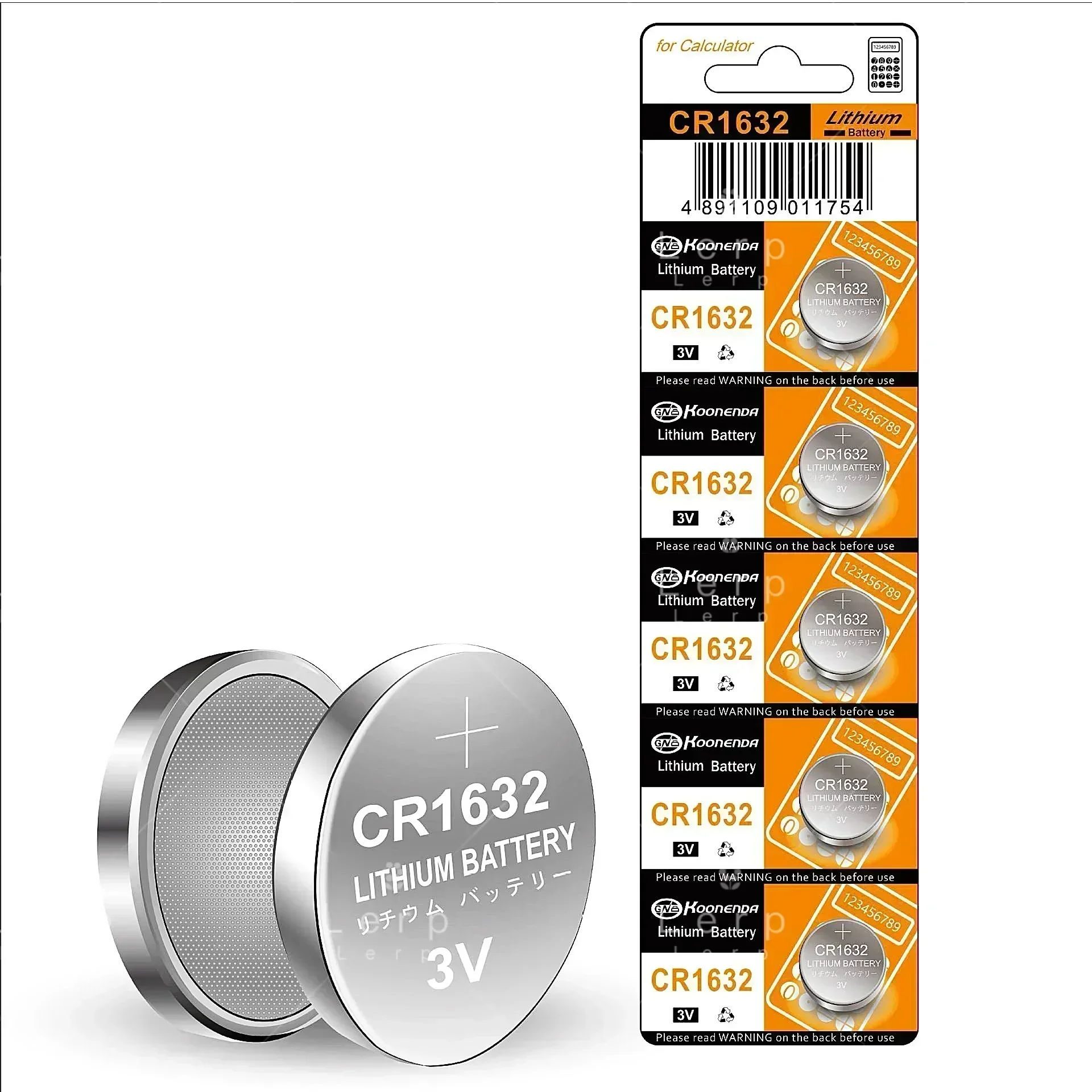 Bateria de botão de lítio CR1632 de alto desempenho 3V para eletrônicos de longa duração tamanho pequeno durável