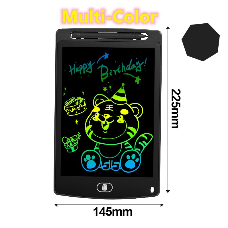 8.5 inch Graphic tablet Lcd Drawing Tablet To Draw Digital Drawing Board Smart Writing Tablet Electronic Blackboard For Children: Black Multi Color