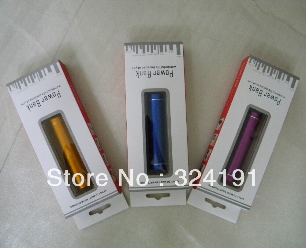 2600mAH portable Mini Power Bank for Smart phone, Camera, IPAD Toys Sportable Power Banks charger