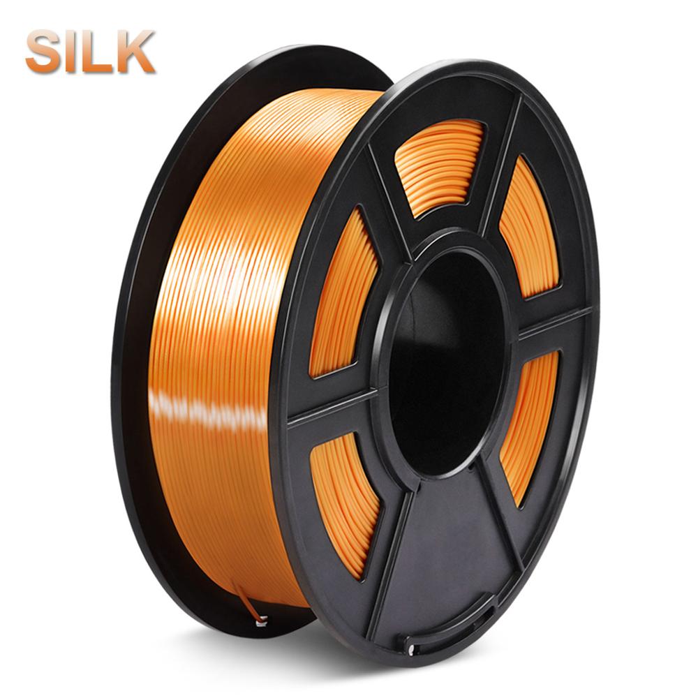 3d printing pink PLA 3D Printer Filament Silk 1.75mm 1KG 2.2LBS Spool Widely Compatible 3D Printing Metal Silver Feeling: Silk Orange