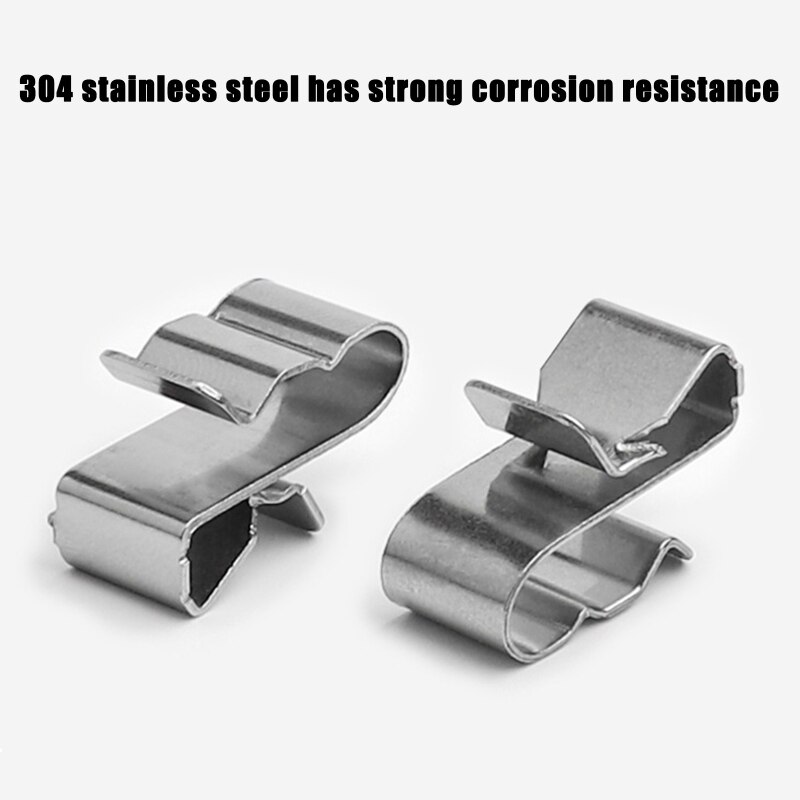 10/20Pcs Trailer Frame Draad Clips Zonnepaneel Draad Clips 304 Rvs Kabel Klemmen Dubbele Draad clip Voor Pv Bedrading