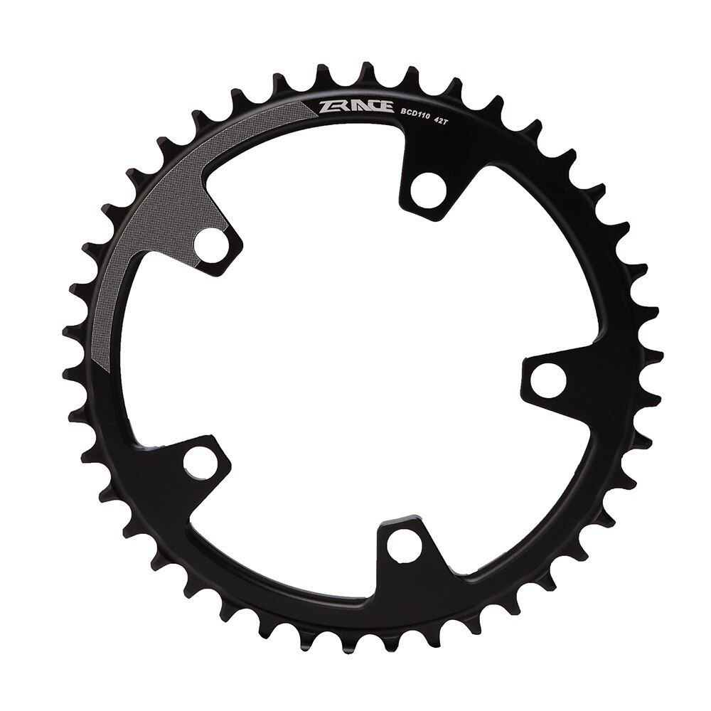 Zrace Racefiets Kettingblad Bcd 110 38T 40T 42T 44T Fiets Kettingwiel Aluminiumlegering Enkele Disc fietsen Accessoires Zwart