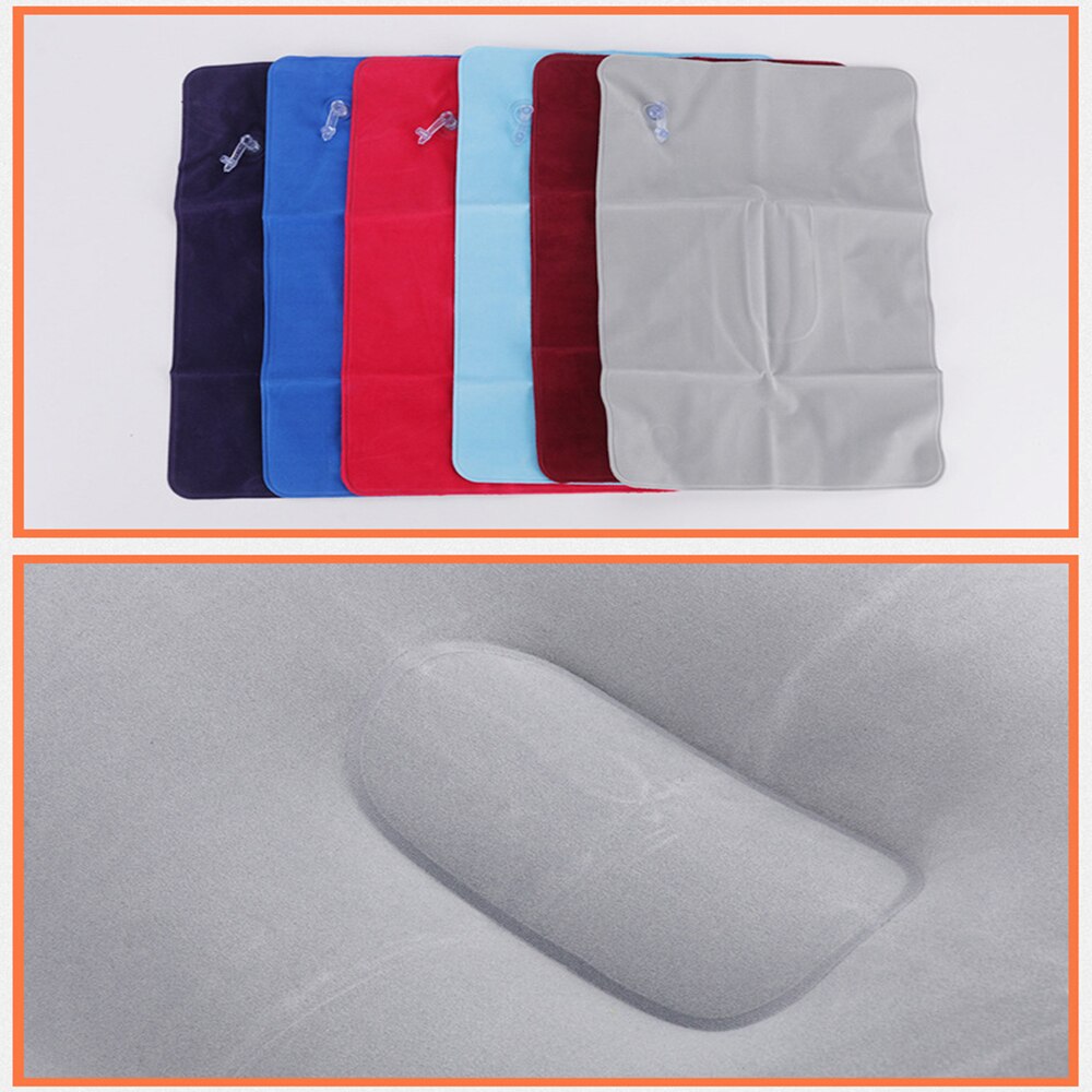 Ultralight Inflatable Air Pillow PVC Nylon Sleep Pillow Outdoor Camping Cushion Travel Car Backrest Airplane Head Rest Support