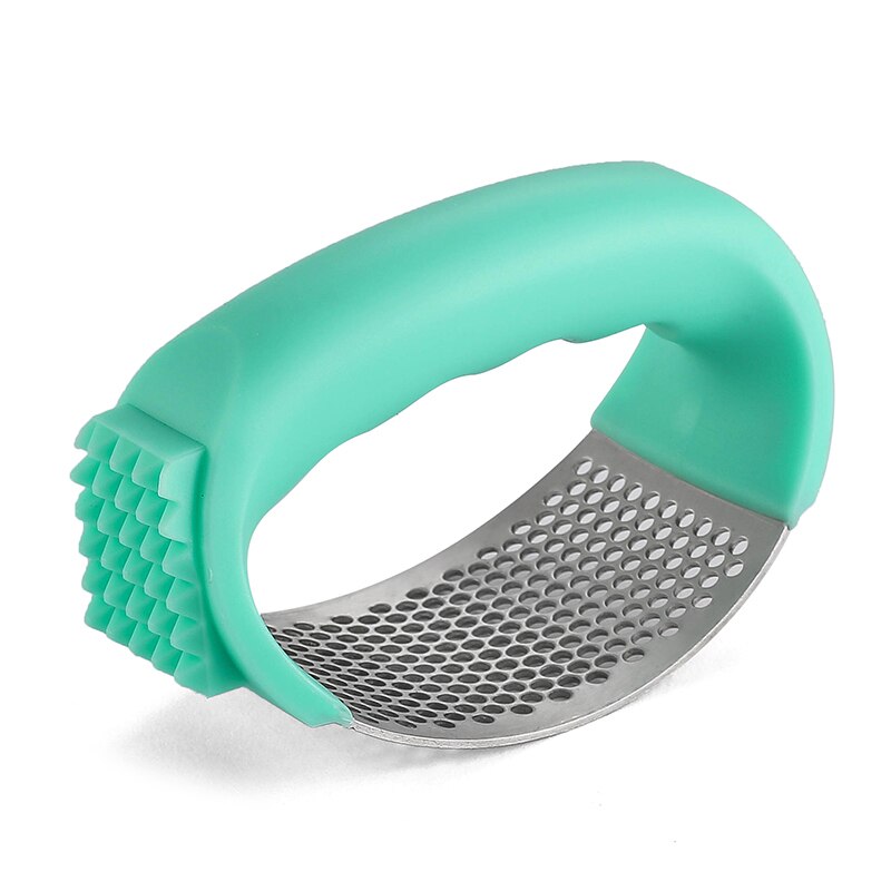 Herramienta para picar el hogar, prensador de ajos de acero inoxidable, triturador exprimidor, utensilios de cocina útiles: green