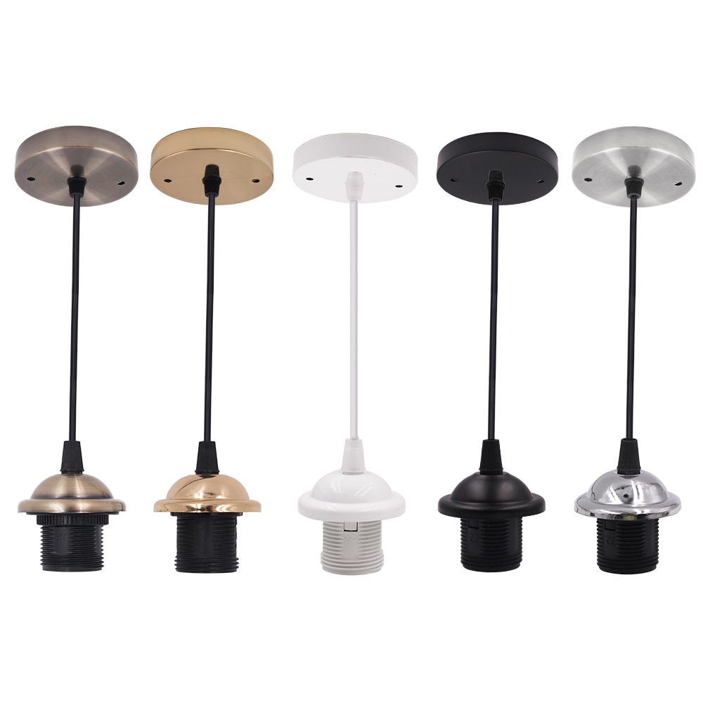 Vintage Retro Edison Lamp E27 Socket Pendant Lights Bulb Socket Screw Base Aluminum Light Industrial Retro Lamp Holder 220V