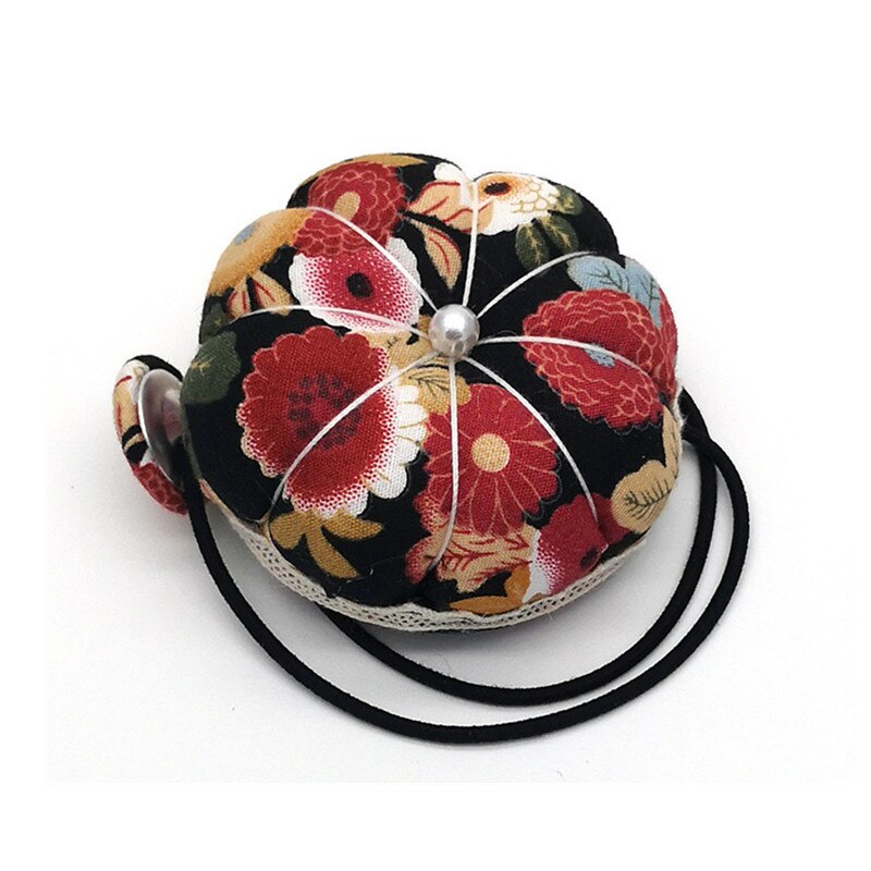 Sewing Pins Accessories Pumpkin Ball Shaped Needle Pin Cushion Pincushion Wrist Strap Stitch Needlework Mat DIY Craft Supplies
