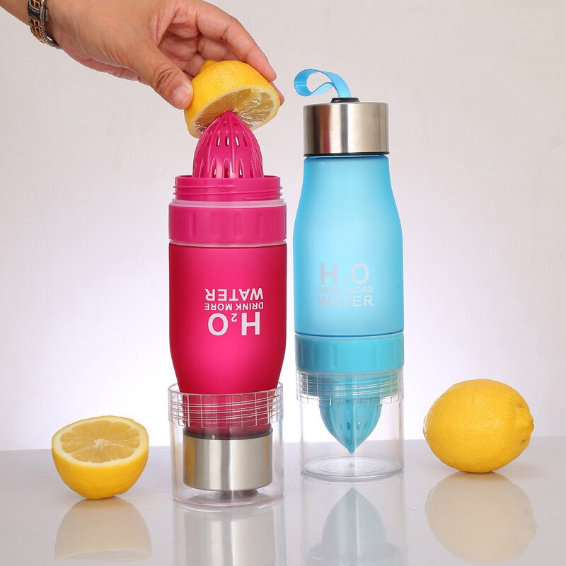 650ml Wasser Flasche Gepressten Saft Zitrone Saft Wasser Flasche Obst Infuser Trink Für draussen Sport Mein Shaker Trinken Flasche