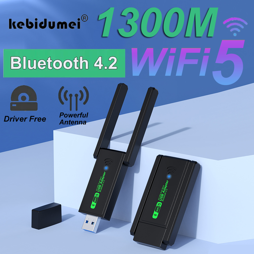 1300 mbps usb 3,0 wifi adapter network card dual band 2,4g/5 ghz bluetooth 4,2 wireless receiver transmitter for desktop laptop pc