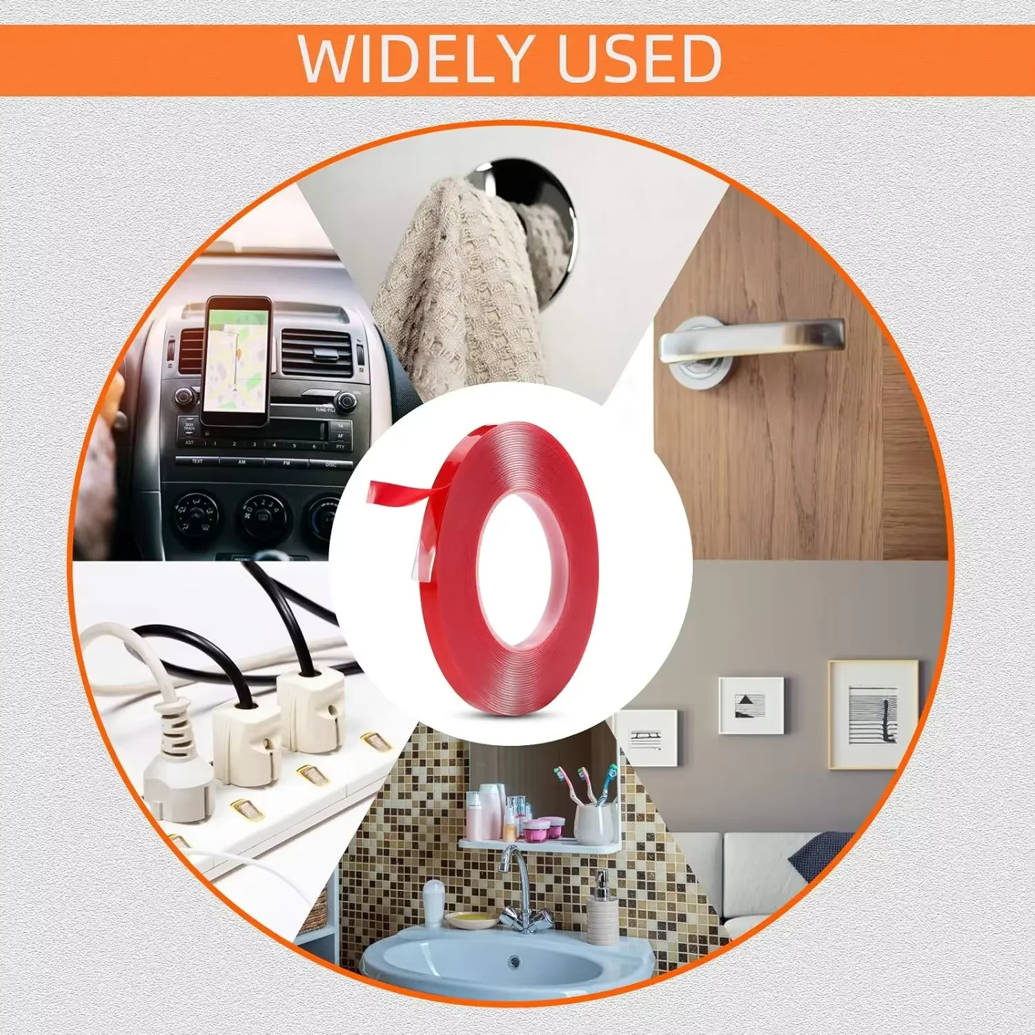 Ruban adhésif Double face à Fixation forte, Transparent, étanche, sans Traces, haute viscosité, autocollants fixes, 100 pièces