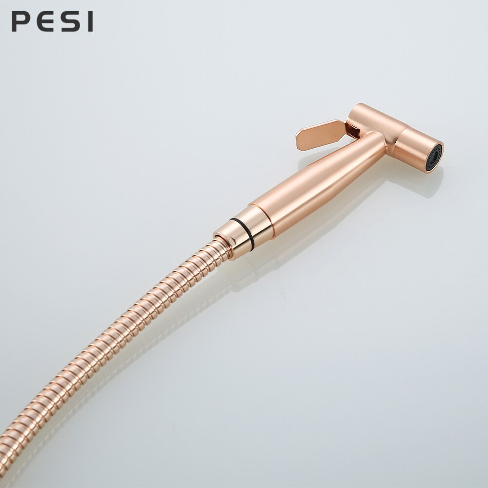 Handheld Bidet Spray Shower Set Toilet Sprayer Douche kit Bidet Faucet,Brushed Rose gold 304 Stainless Steel.