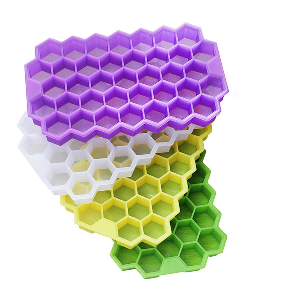37 cubos moldes silicona cubo de hielo de nido de abeja molde para hacer cubitos de hielo para helado frío bebida cóctel de whisky Popsicle moldes