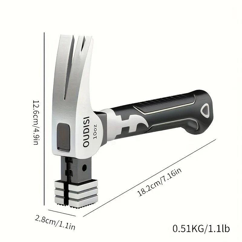 Mini Stubby Claw Hammer, Multi-functional Household-Hammer, Installation Hammer Mini Hand-Hammer, Carpenter-Hammer, Claw Hammer: SKY BLUE