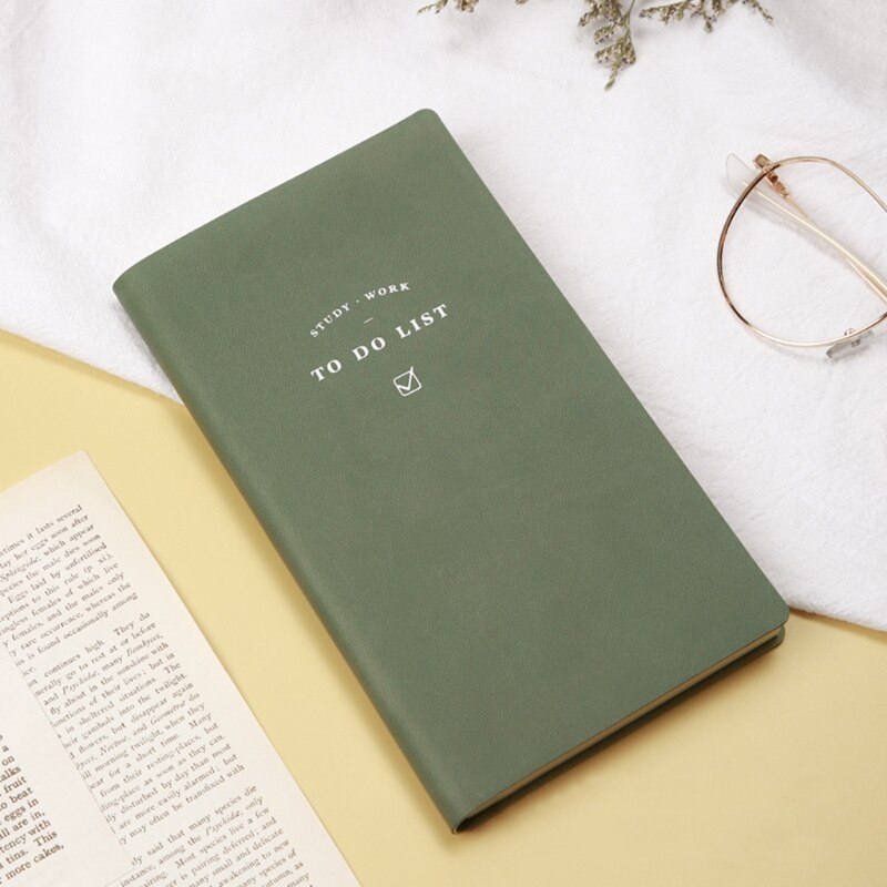 PU Leather to Do List Notebook Schedule Book Diary Weekly Planner Notepad School Office Supplies Kawaii Stationery