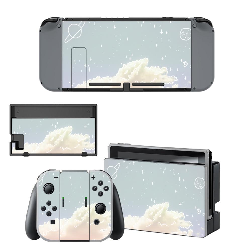 Pegatina de piel para Nintendo Switch, pegatinas de cielo estrellado para consola Nintendo Switch y controlador Joy-Con: KYSNS0780