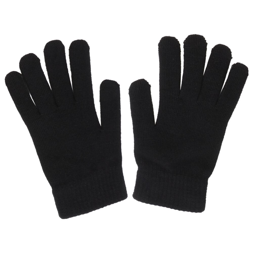 1 par de guantes de punto cálidos de invierno, guantes de dedo completo flexibles, guantes gruesos