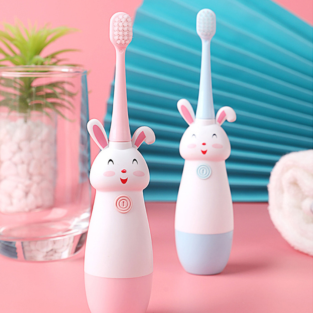 2022 nuovi bambini caldi simpatico modello di cartone animato spazzolino elettrico con testina di ricambio morbida spazzola in Silicone per mantenere i denti puliti