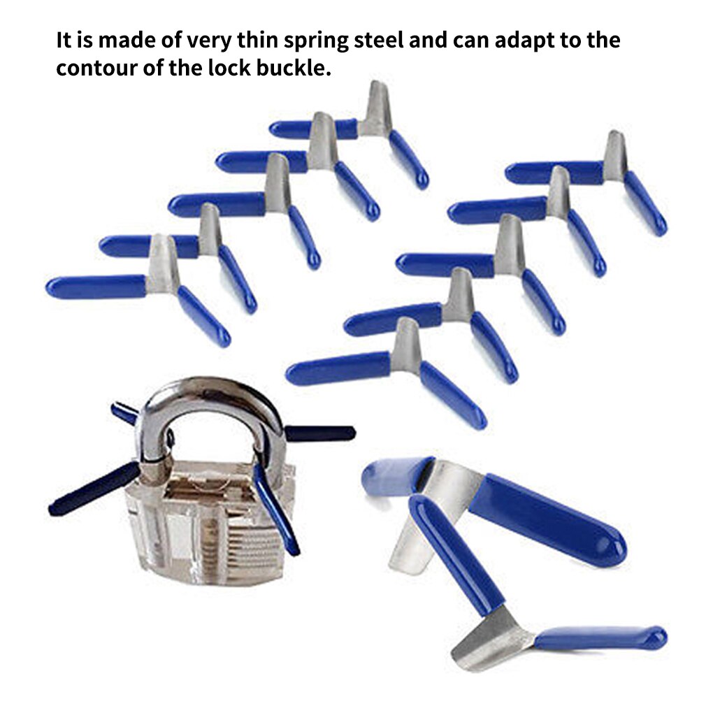 10pcs/set Pad Lock Shims Steel Lock Picks Portable Home Latch Padlock Unlock Accessories Lock Locksmith Tools