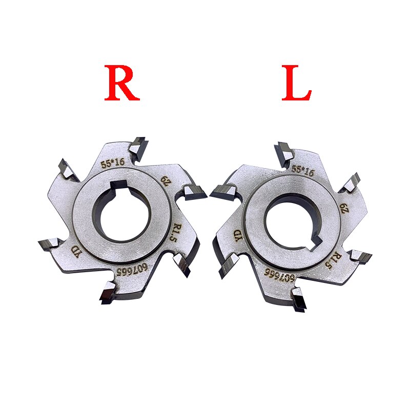 1 Pair (L+R) Fine Trimming Cutter for CEHISA Edge Banding Machine 55*16*H11*6Z R1.5/2/3