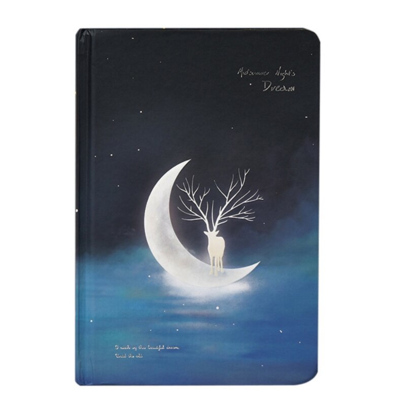 Christmas Theme Luminous A5 Journal Daily Notebook Blank Color Pages Hardcover Planner School Office Stationery