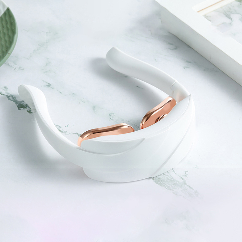 Portable Foldable Electric Shoulder Neck Massage Pain Relief Tool Health Care Relaxation Cervical Vertebra Physiotherapy Machine: White