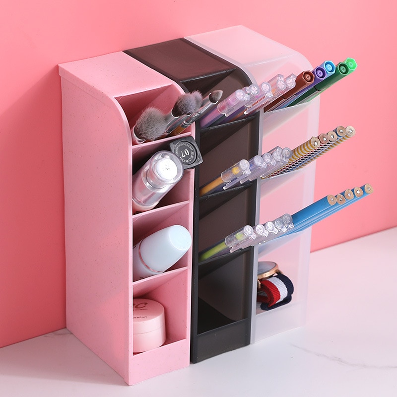 Cute Office Desk Accessories Pencil Organizer DIYCombination Pencil Holder Pen Stand Office Desk Supplies Makeup Brush Holder