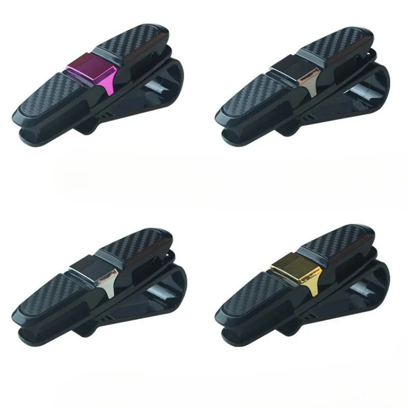 Auto Brilhouder Auto Zonneklep Bril Houder Zonnebril Clip Kaart Houder Pen Case Clip Box Universele Accessoires