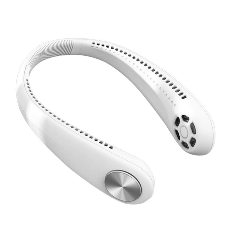360 ° køling hængende bladløs halsventilator usb personlig håndfri halsventilator bærbar hovedtelefon sommer luftkøler: W