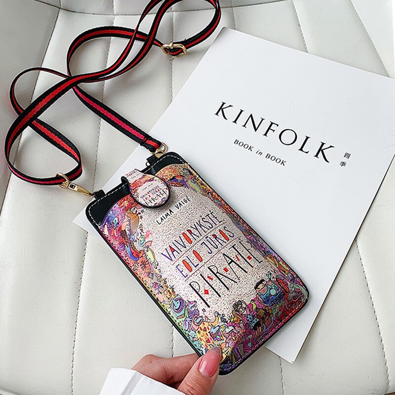 Donna Sacchetto Del Telefono mobile Della Borsa Della Moneta Delle Signore di sacchetto del telefono Croce di Spalla del Sacchetto Trasparente per Le Ragazze Carino Sacchetto Del Telefono Del Fumetto scoiattolo 742: english 742